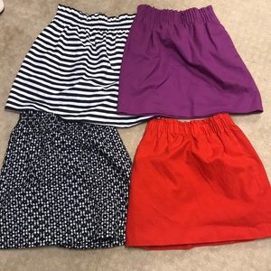 J. Crew Sidewalk Skirts with Pockets! Size 0